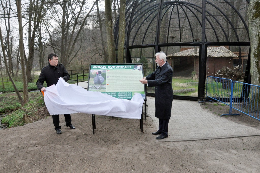 W parku zamieszkały żurawie