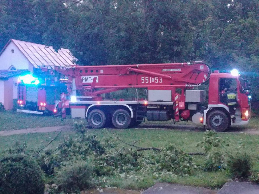 Skutki nawałnicy w powiecie