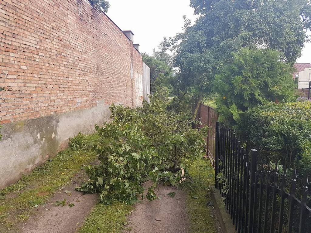 Skutki nawałnicy w powiecie