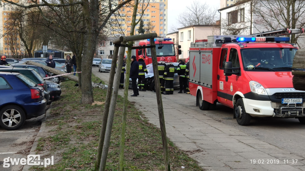 Peugeotem uderzył w słup. Kierowca był pijany