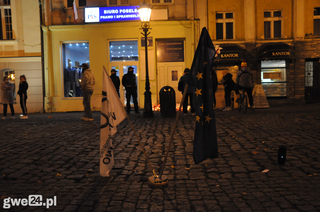 Protest na wejherowskim rynku