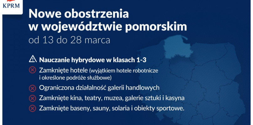 Rząd przedłuża obostrzenia na pomorzu!