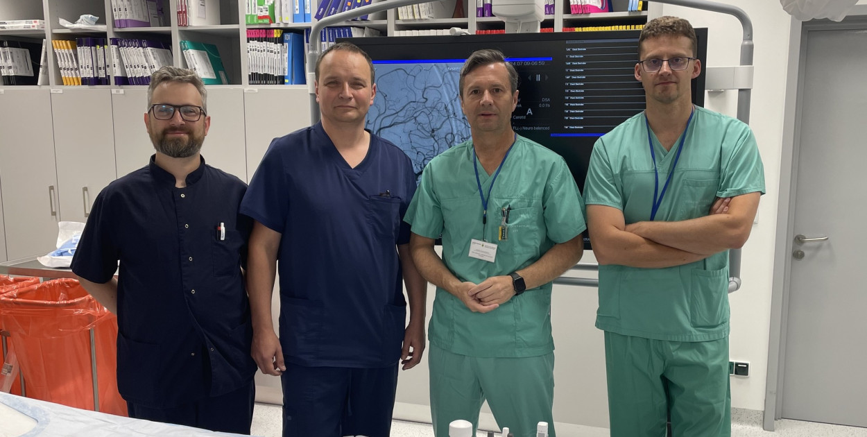 fot. Wejherowski Heart-Brain Team, Szpitale Pomorskie FB (od lewej: dr Artur Dziadkiewicz, dr Krzysz