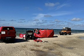 Tragedia na plaży w Lubiatowie-44981