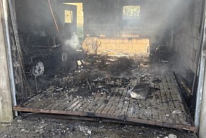 Spłonął garaż w Choczewie-45880