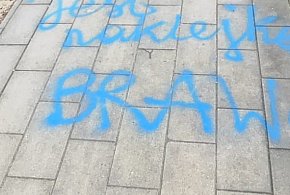 „Zmywalne” graffiti nie zniknęło. Interweniowała Straż Miejska