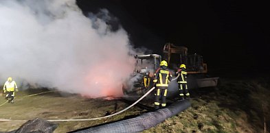 Pożar maszyn przy ul. Morskiej w Słajszewie. Jest oświadczenie PEJ