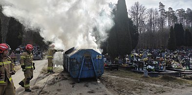 Pożar na cmentarzu w Wejherowie