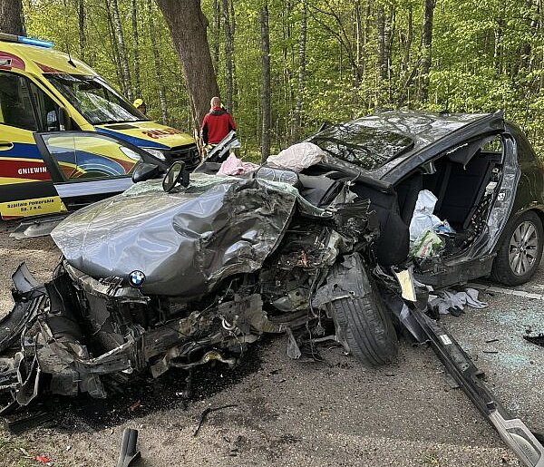 Groźny wypadek na trasie Kostkowo–Rybno - wstępne ustalenia