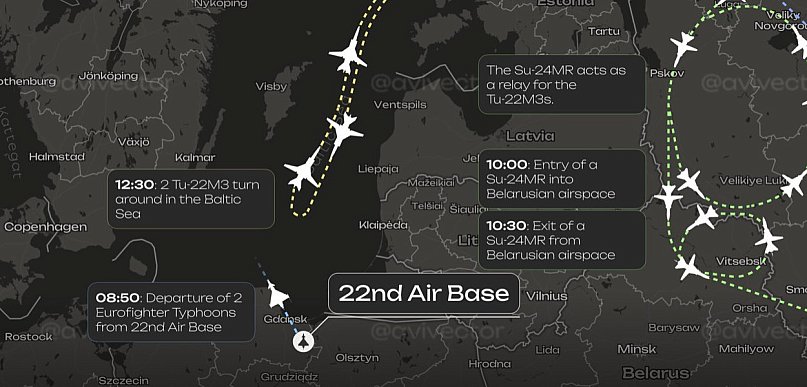 Myśliwce nad Trójmiastem i okolicami - skrót wydarzeń
