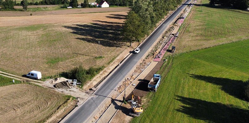 Postępy prac przy budowie drogi Kielno - Rębiska - 45858
