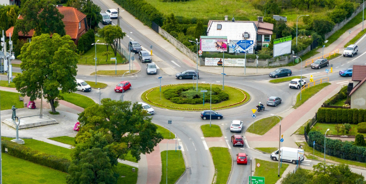 Przebudowa ronda Jana Pawła II w Rumi