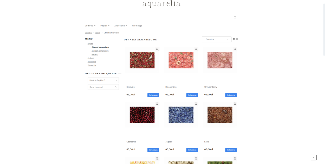 Obrazki akwarelowe - Sklep Aquarelia