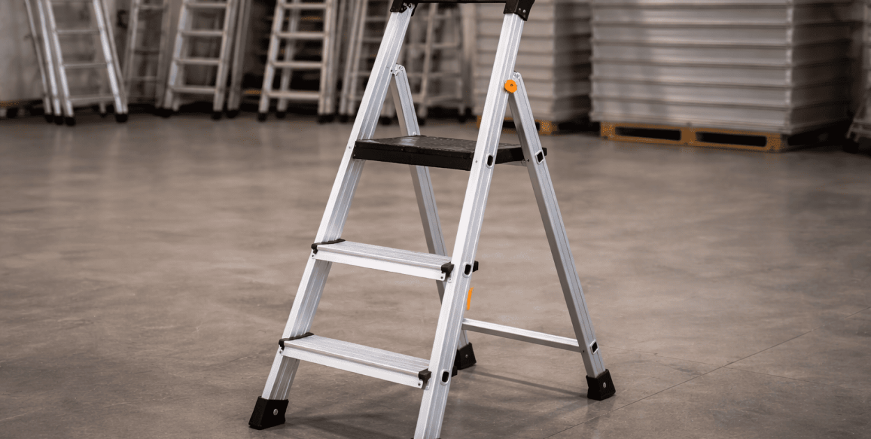 Mała wysokość, duża wygoda. Co wyróżnia drabiny aluminiowe 3-stopniowe?